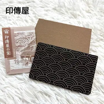 [ 미사용 ] 인덴야 명함지갑 청해파 패턴 블랙