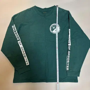 RVCA M 사이즈 긴팔 티셔츠 다크 그린