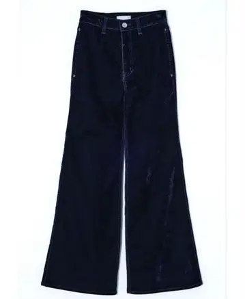 마우지 MOUSSY 벨벳 롱 레그 플레어 네이비 NVY