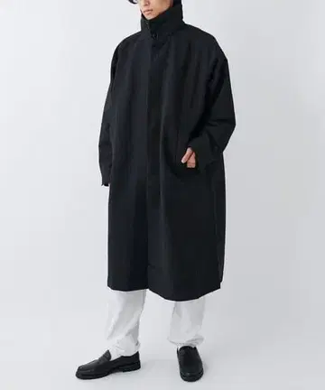 배기 스탠드 넥 롱 코트 M 사이즈