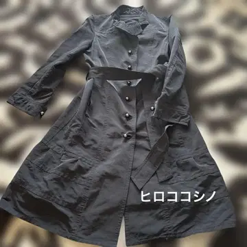 [히로코코시노] 둥근 버튼이 귀여운 블랙 코트