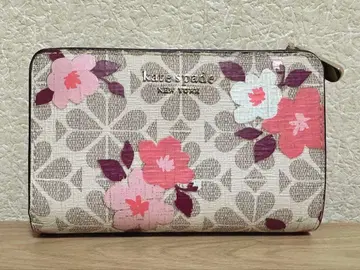 케이트 스페이드 2단 접이식 지갑 꽃무늬