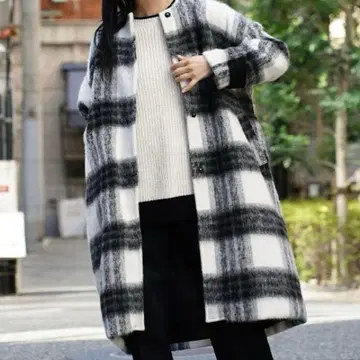 ZOOTIE 체크 롱 코트
