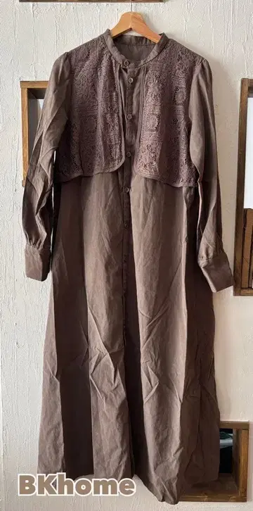 BKh home 브라운 긴팔 원피스
