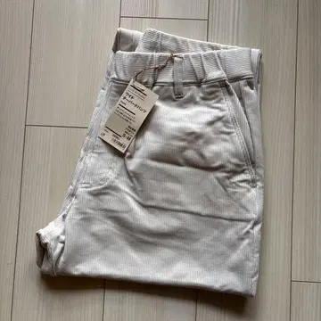 새상품 미사용 무인양품 코듀로이 와이드 테이퍼드 팬츠 남녀 공용 S-M
