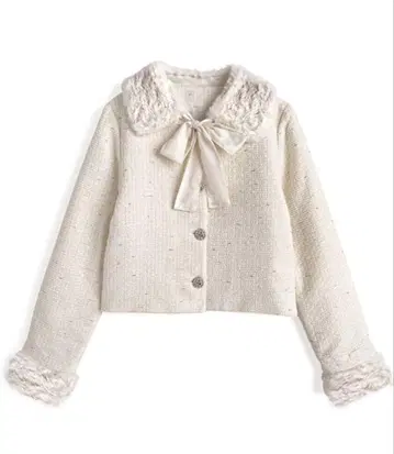 [ 가격 인하 중 ] 티펫 포함 라메 트위드 비쥬 자켓[gn555]