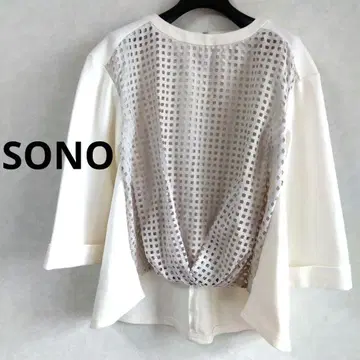 SONO 소노 풀오버 이소재 맨투맨 7부 소매 티셔츠 상의 일본제