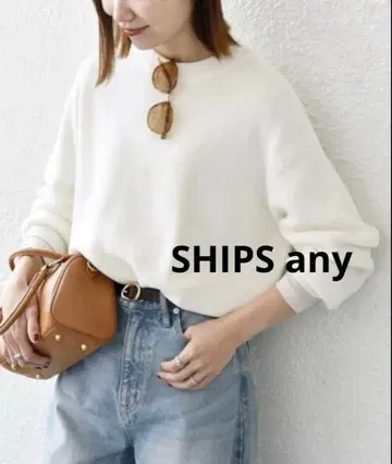 SHIPS any 손세탁 가능 아제 컴팩트 크루넥 니트 풀오버