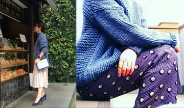 오쿠사 나오코 스터링 루어 큼직한 니트