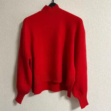 새상품 ESPERAC 하이넥 스웨터 레드 F