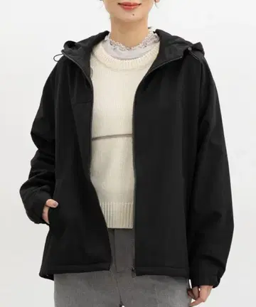 honeys 안감 플리스 후드 블루종 XL 블랙