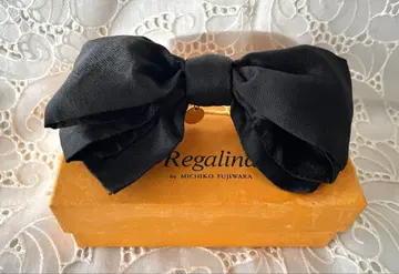 후지와라 미치코 리본 머리핀 블랙 레가리나 Regalina 18cm