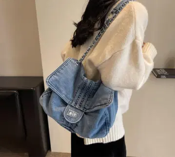 데님백 y2k 트렌드 사선 토트백 숄더백 한국