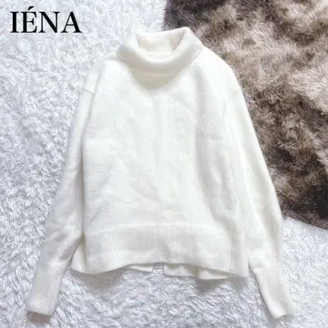 새상품급 이에나 AQUA 하이넥 풀오버 캐시미어 니트 최근 모델