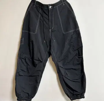 jimwag 벌룬 봄 걸 앤 보이 팬츠 블랙