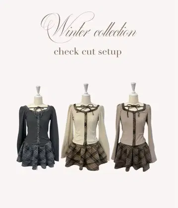 evelyn 체크 컷 셋업