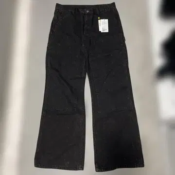 CATERPILLAR 다크 브라운 와이드 레그 팬츠 사이드 포켓 포함