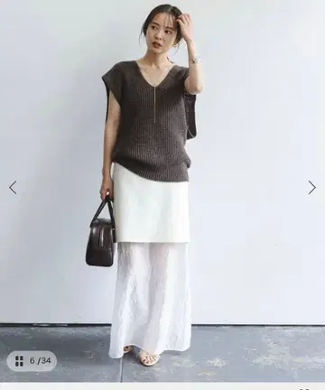 NOBLE 커버드 시어 타이트 스커트 38