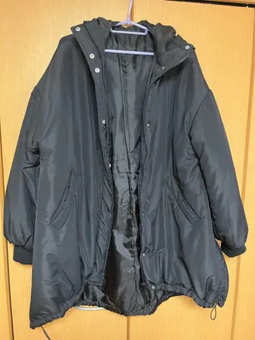 미스티 우먼 mysty woman 후드 충전솜 미들 블루종 블랙