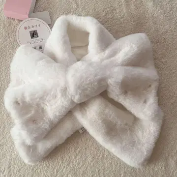 시마무라 마시로 아리스 퍼 리본 포함 티펫 머플러 시마시로