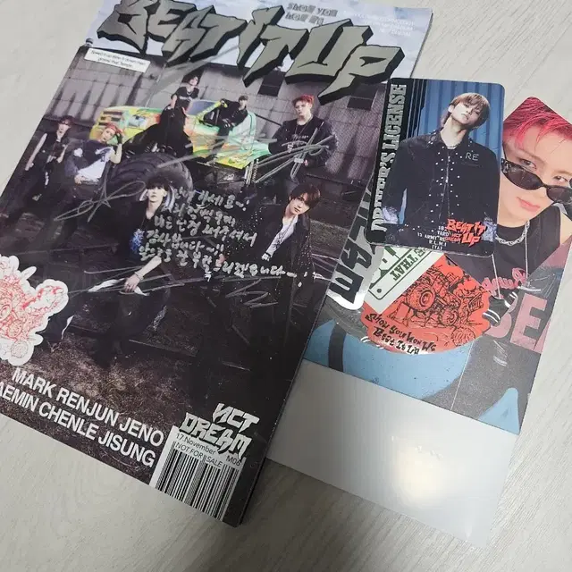 nct dream 엔씨티드림 엔드림 싸인 멘트 포카 비매 앨범