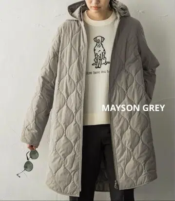 메이슨 그레이 충전솜 퀼팅 푸드코트 M 사이즈