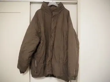 PRIMALOFT 브라운 후드 부착 다운 자켓