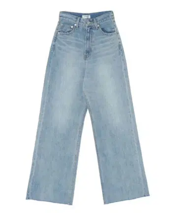 EVRIS 심플 와이드 데님 팬츠 (라이트 블루 M)