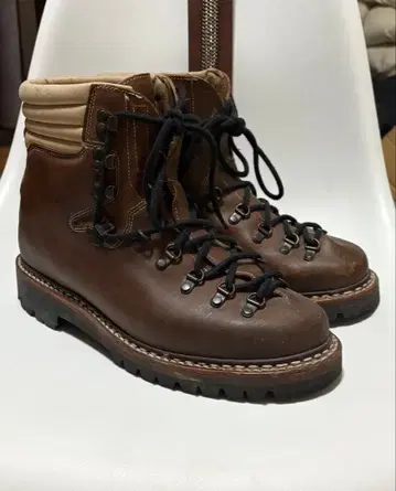 유럽제 천연 가죽 브라운 레더 마운틴 부츠 27.5cm