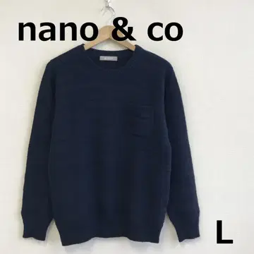 A1202B08 [ nano & co ] 가슴 포켓 무늬 짜임 스웨터
