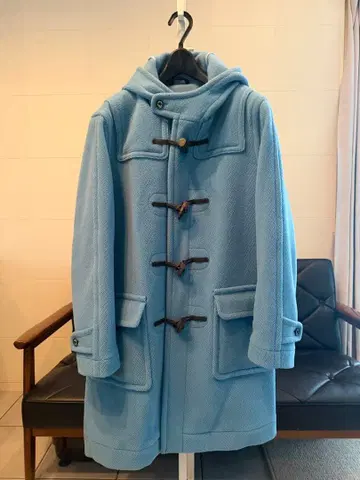 INVERTERE 스카이블루 더플 코트 38