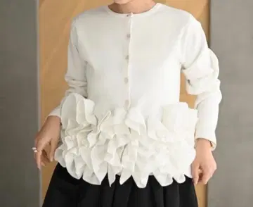 스완 가디건 니트 가디건 화이트