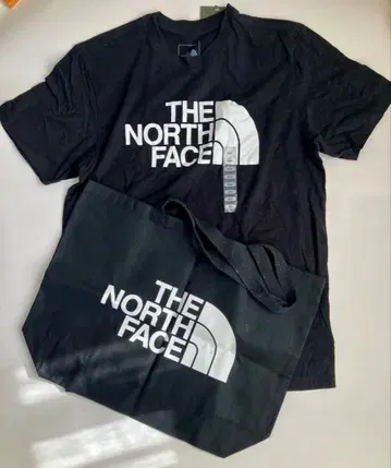 노스페이스 THE NORTH FACE 티셔츠 M 블랙 + 토트백