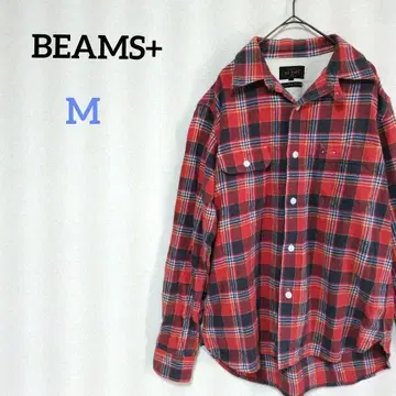 빔즈 플란넬 셔츠 체크 오리지널 패브릭 빨간색 면