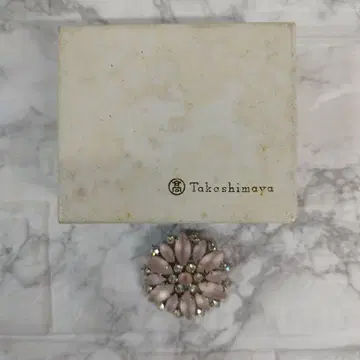 다카시마야 빈티지 브로치 핑크