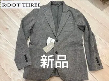 새상품 ROOT THREE 테일러드 자켓 그레이 L 사이즈 7990엔