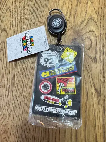 미사용 새상품 USJ 유니버셜 한정판 마리오 카트 릴 티켓 홀더