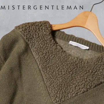 J314@ MISTERGENTLEMAN 절개 디자인 니트 스웨터