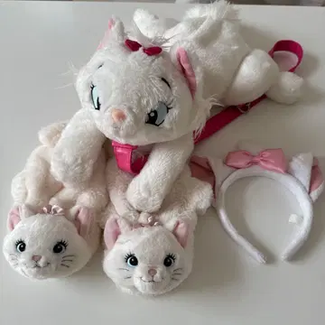 디즈니 마리 봉제 인형 백팩 장갑 머리띠