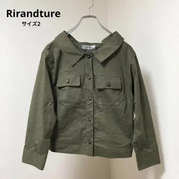 블루종 Rirandture 셔츠 백리본 숏 기장