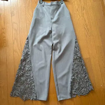 HARE 레이스 슬릿 플레어 팬츠