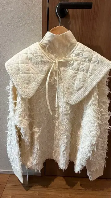 BEAMS 플리스 니트, 탈부착 카라