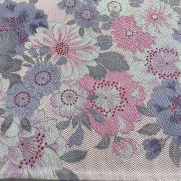 꽃무늬 후쿠로 오비 핑크 보라색 후리소데 호몬기 화잡화에