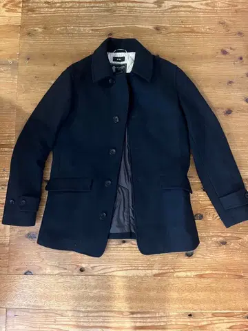 ships 네이비 울 피 코트 6 버튼