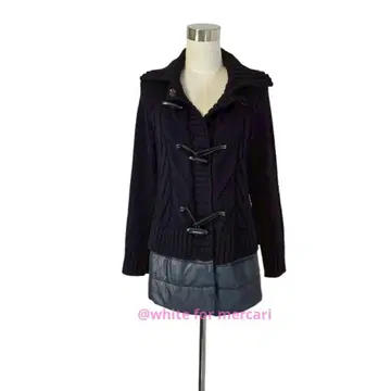 이탈리아 브랜드 정가 4만 충전솜 다운 도킹 니트 아우터