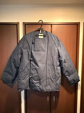 스노우피크 네이비 나염 차이나 버튼 다운 자켓