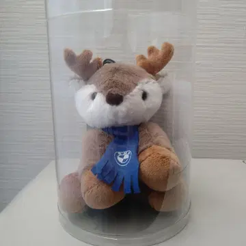 BMW 루돌프 봉제 인형 파란 스카프