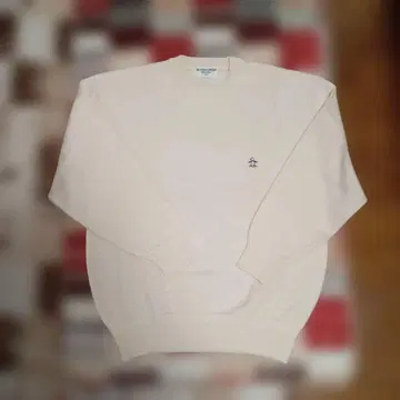 새상품급/먼싱웨어 화이트 스웨터/일본제 울 100%