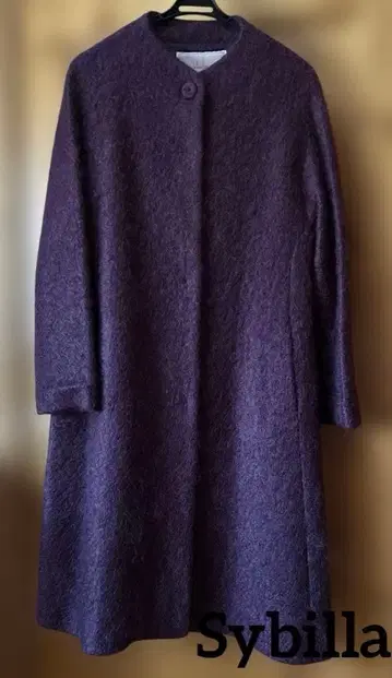 시빌라 노카라 롱 코트 모헤어 울 퍼플 M 상가 86,900엔