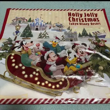 디즈니 리조트 크리스마스 쇼핑백 M